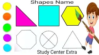 shapes Drawing for Kids | Learn 2D Shape's colour Paint Kids | Toddler Learning preschool Shapes