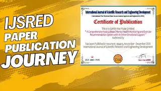 Best Student Paid IJSRED Paper Publication ₹799 | Fast Journal Acceptance & Certificate in India