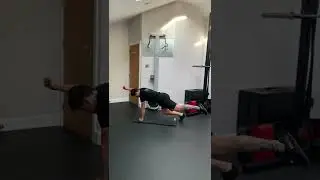 Opposite limb lifts in bear hold