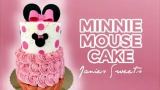 HOW TO MAKE A SIMPLE MINNIE MOUSE CAKE FOR A KID'S BIRTHDAY | DISNEY CAKE IDEA || Janie's Sweets