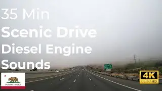 California Fog Cruise: 37 Min Diesel Engine POV Drive 🚛🌫️ | ASMR