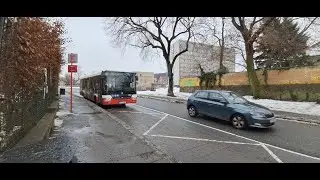 Linka 141 v úseku Bazén Hloubětín - Ve Žlíbku