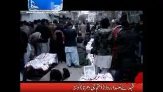 Alamdar Road blast and Sit In protest quetta (10 january 2013)
