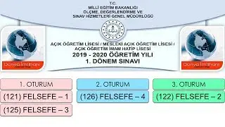 2020 / 1. DÖNEM / AÇIK ÖĞRETİM LİSESİ / FELSEFE