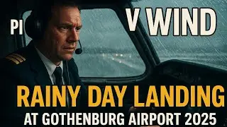 Pilot verses wind. Nerve ranking rainy day at Gothenburg Airport 2025