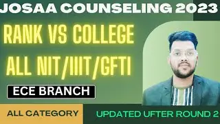 JOSAA Counselling Updated cutoff rank | NIT/IIIT/GFTI Vs rank upto 6th round #counselling #josaa2023