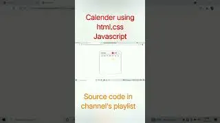 calendar using html css and javascript for beginners