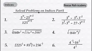 6 Indices Problems Every Student Should Know (Full Explanation) | Rescue Math Academy