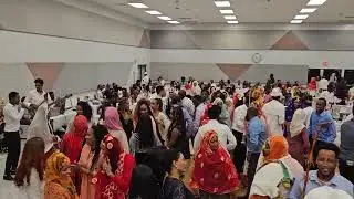 Eritrean bilen music  wedding shower of Biniam Okbaldet and stage covered by chesco