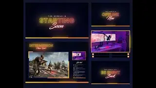 Neon Yellow & Orange Stream Overlay &ndash; Lively, Slick, Vibrant Effects for Creators