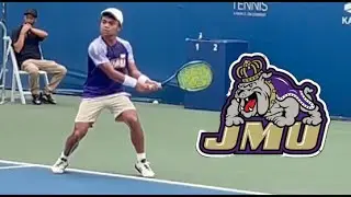 James Madison University Player Practicing with Yibing Wu