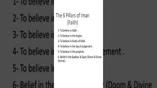 The 6 Pillars of Iman