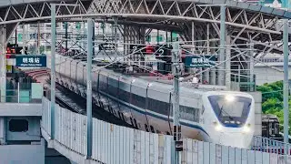 珠海獨苗BST，上海局臥鋪CRH1E，BST Sleeper EMU CRH1E pass Mingzhu(Zhuhai CIty) railway station