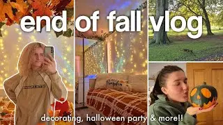 END OF FALL VLOG 🍂 decorating my room, halloween party & more!!