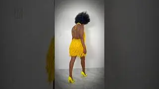 Handmade crochet fringe dress took 3 days to complete 💛&hellip; drop a heart if you like 🥰. #crochet #diy