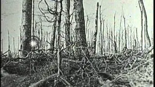 US soldiers under gas attack in France during World War I HD Stock Footage