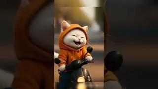 kucing naik motor #cat #cute #cutecat #funny