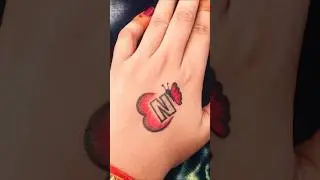 N letter tattoo design with pen #tattoo #short