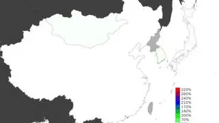 East Asia - Inflation, Gdp Deflator - Time Lapse