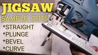 JIGSAW CUTS SAMPLE / STRAIGHT / BEVEL / PLUNGE / CURVE CUT / ORBITAL ACTION SETTING / TEST CUT