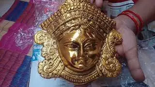 Durga maa face brass # navratri # Vijayadashami # madhavi # telugu # 2023