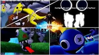 RAINBOW FREINDS CHAPTER 2 ORIGINAL TOP 4 JUMPSCARE | 1PURPLE 1YELLOW 1GREEN 1BLUE MONSTER | ROBLOX