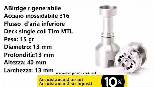 Jenna bridge billet box boro tank cthulhu aio atomizzatore rigenerabile single coil