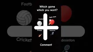 which you want say in comment box. #football #tabletanis #cricket #badminton