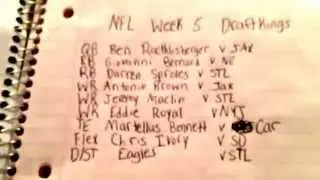 NFL Week 5 DraftKings Winning Lineup