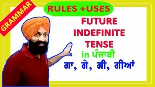 Future Indefinite Tense - Rules and Uses - in Punjabi - English grammar
