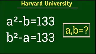 a&sup2;-b=133,b&sup2;-a=133||USA Olympiad maths question||Can you solve this problem||find a,b=?||