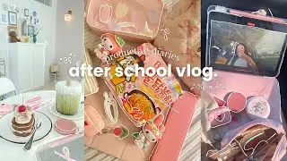 ⊹♡ after school vlog ୭ ˚. ᵎᵎ studying, pastries, & matcha ⋆˚𝜗𝜚˚