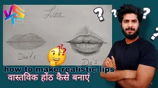how to draw realistic lips || day4# ||vsketchart home classes   || how to learn draw lips