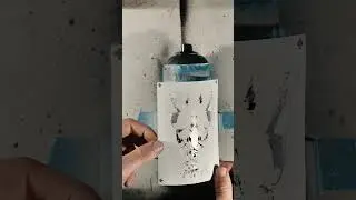 The smallest stencils I have ever painted #art #stencilart