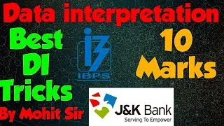 Data interpretation for Banking exams || Data interpretation for jkbank || DI for banking associate