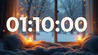 1 Hour 10 Minute Focus Timer (70 Min) (No Music, End Beep) ❄️ Snowy Ambience for Deep Study