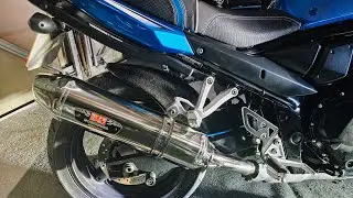 Suzuki GSX650F original exhaust vs Yoshimura