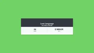 Love Language - Juls, Mayra Andrade - KEY & BPM - TrackMetadata (Audio Analysis)