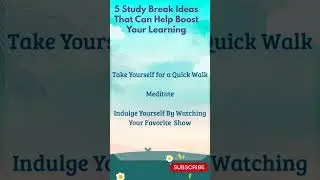 5 Study Breaks Ideas💡💡 #shorts #study #studybreak