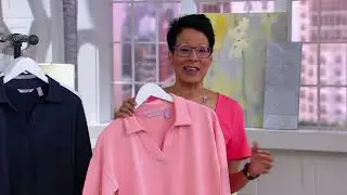AnyBody Cozy Knit French Terry Collared Pullover on QVC