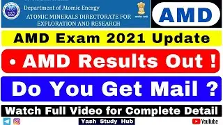 🔴AMD Results Out! 2021| Do You Get Mail for AMD Results Security Guard/UDC/Scientific Assistant 2021