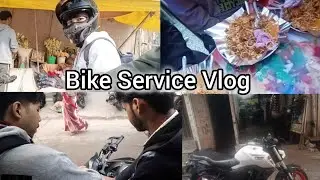 Aaj hum Bike Service ke liye gye #bikeservicing #bikelover #vloging #vlog #youtubevloggers #money 