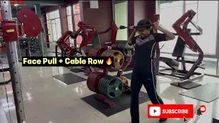 Face Pull & Rope Cable Row Workout 💪 | Back & Shoulder Cable Day #gymbeginner #fitnessmotivation