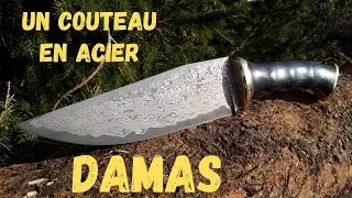 Fabrication d'un couteau en acier damas, acier damas acheté sur aliexpress.