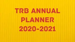 TRB ANNUAL PLANNER 2020-2021