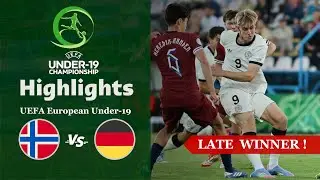 Norway vs Germany | UEFA Euro U19 Highlights | (1-2)