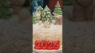 Новогодний торт Сказочный Лес!🎄🌲🐇🎄