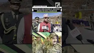 Губернатор Сиккима Ом Пракаш Матхур празднует Дивали с солдатами на границе с Индокитаем