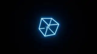 CUBE! - Animated CUBE Wireframe Wallpaper - Seamless Loop