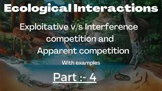 Exploitative competition v/s Interference competition and Apparent competition.